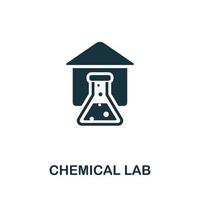 icono de laboratorio químico. ilustración simple de la colección de equipos médicos. icono de laboratorio químico creativo para diseño web, plantillas, infografías y más vector
