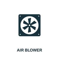 Air Blower icon. Monochrome simple element from housekeeping collection. Creative Air Blower icon for web design, templates, infographics and more vector