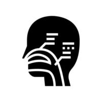 nasal passages glyph icon vector illustration