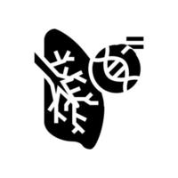 cystic fibrosis respiratory disease glyph icon vector illustration