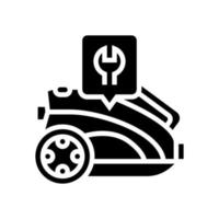 Ilustración de vector de icono de glifo de reparación de aspiradora