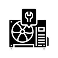 air conditioner repair glyph icon vector illustration