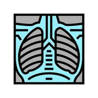 lungs x-ray color icon vector illustration