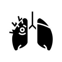 asma de niños glifo icono vector ilustración