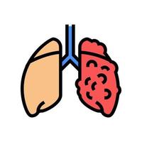 ards enfermedad respiratoria color icono vector ilustración