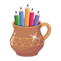 Trendy Pencil Holder vector