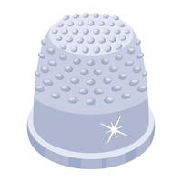 Trendy Sewing Thimble vector