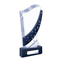 Trendy Glass Trophy vector