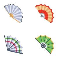 Set of Folded Fans Flat Vectors