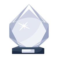 trofeo de cristal de moda vector