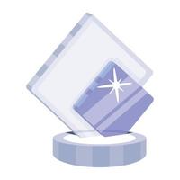 Trendy Glass Trophy vector