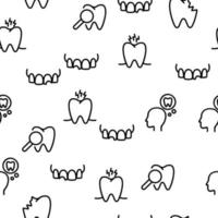 Toothache Vector Seamless Pattern