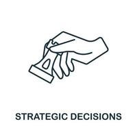 Strategic Decisions icon from global business collection. Simple line Strategic Decisions icon for templates, web design and infographics vector