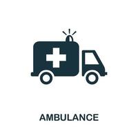 Ambulance icon set. Four elements in diferent styles from medicine icons collection. Creative ambulance icons filled, outline, colored and flat symbols vector