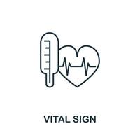 Vital Sign icon from health check collection. Simple line Vital Sign icon for templates, web design and infographics vector