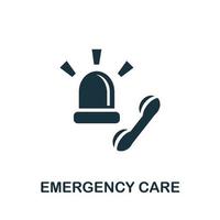 Emergency Care icon set. Four elements in diferent styles from medicine icons collection. Creative emergency care icons filled, outline, colored and flat symbols vector