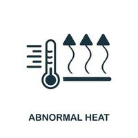 icono de calor anormal. elemento simple de la colección de desastres naturales. icono creativo de calor anormal para diseño web, plantillas, infografías y más vector