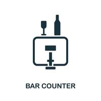 Bar Counter icon. Simple illustration from night club collection. Creative Bar Counter icon for web design, templates, infographics and more vector