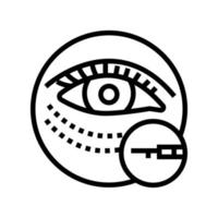 ilustración de vector de icono de línea de cirugía ocular