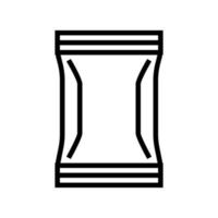 ilustración de vector de icono de línea de plástico de paquete