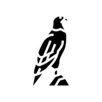 eagle bird in zoo glyph icon vector illustration