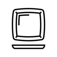 square plate line icon vector illustration