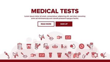 Medical Test Analysis Landing Header Vector