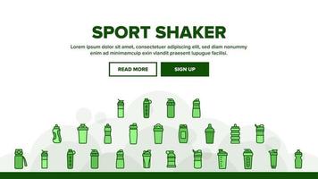 Sport Shaker Tool Landing Header Vector