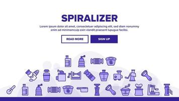 Spiralizer Kitchenware Landing Header Vector