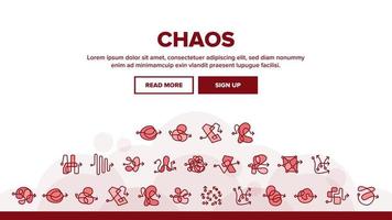 Chaos Arrow Movement Landing Header Vector