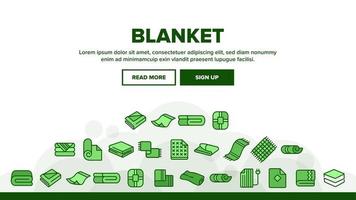 Blanket And Towel Landing Header Vector