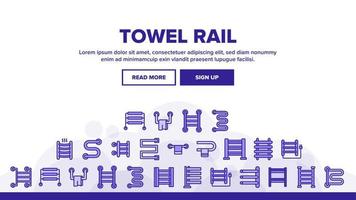 Heated Towel Rail Landing Header Vector