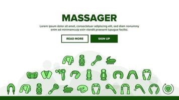 Shoulder Massager Landing Header Vector