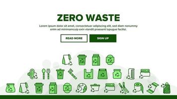 Zero Waste Reusable Landing Header Vector