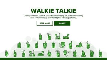 Walkie Talkie Device Landing Header Vector