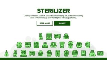 Sterilizer Device Landing Header Vector