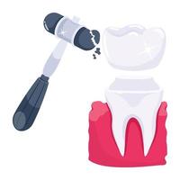 Trendy Strong Tooth vector