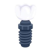 Trendy Tooth Implant vector