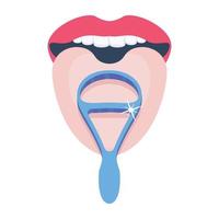 Trendy Tongue Cleaner vector