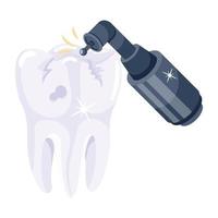 Trendy Dental Bur vector