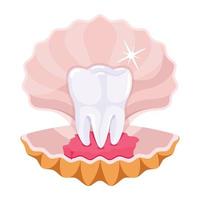 Trendy Tooth Shell vector