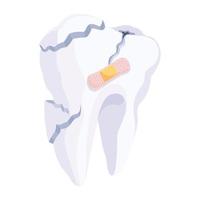 Trendy Dental Injury vector