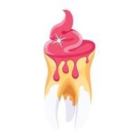 Trendy Bloody Tooth vector