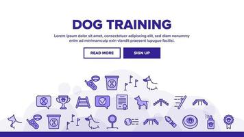 Dog Training Equipment Landing Header Vector