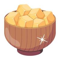 Trendy Butter Bowl vector