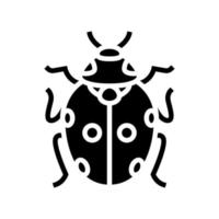 ladybug bug glyph icon vector illustration