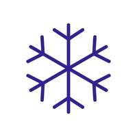 Snowflake icon vector. Isolated contour symbol illustration vector