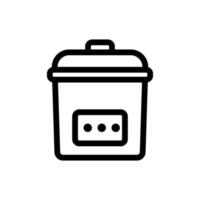 Slow cooker icon vector. Isolated contour symbol illustration vector