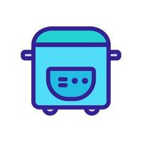 Slow cooker icon vector. Isolated contour symbol illustration vector