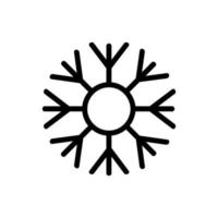 Snowflake icon vector. Isolated contour symbol illustration vector